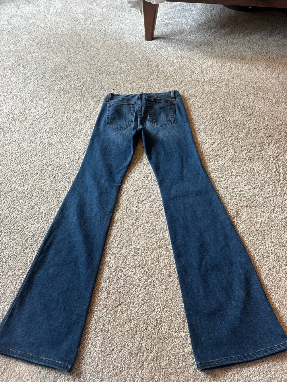 Joe’s Flawless Dark Blue Wide-Leg Flare Jeans
